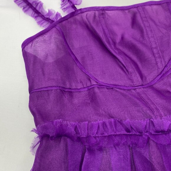 Ulla Johnson Priscilla ruffled tiered silk-organza midi dress 8 NWT $890 - Picture 10 of 15